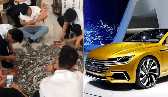 YouTube viral: Hombre compra lujoso auto y lo paga con 66 bolsas repletas de monedas [VIDEO]