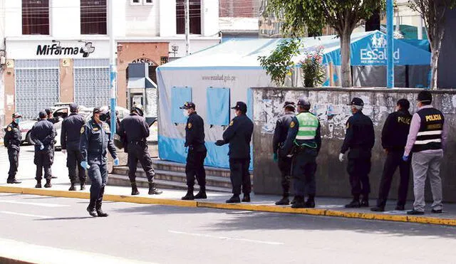 Policías Arequipa coronavirus