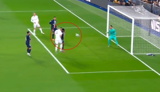 Real Madrid vs. PSG: gol de cabeza de Benzema para el 2-0. Foto: Captura de video.