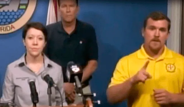 YouTube: intérprete de señas habla de osos y monstruos en conferencia de prensa por el huracán Irma [VIDEO]