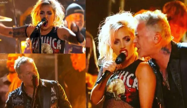 Premios Grammy 2017: James Hetfield, de Metallica, sufre incoveniente al cantar en vivo con Lady Gaga 