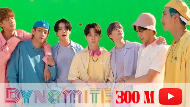 BTS junto a ARMY lograron 300 millones de reproducciones de "Dynamite" en YouTube. Créditos: Big Hit / composición LR