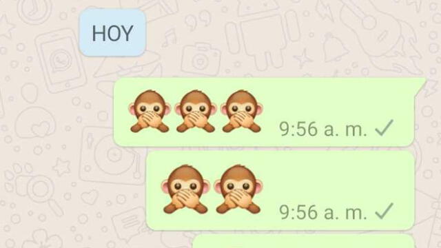 El emoji de WhatsApp del monito tapándose la cara