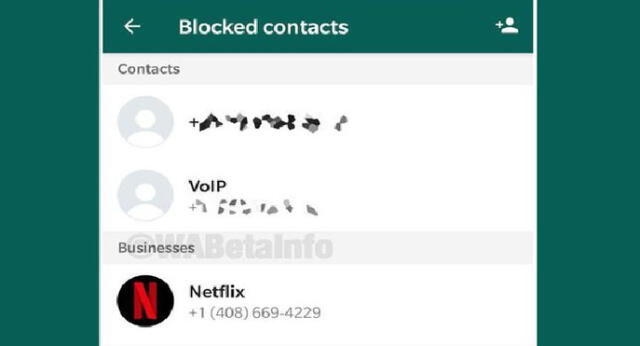 El propio mensaje de bloqueo que aparece en WhatsApp es interactivo.