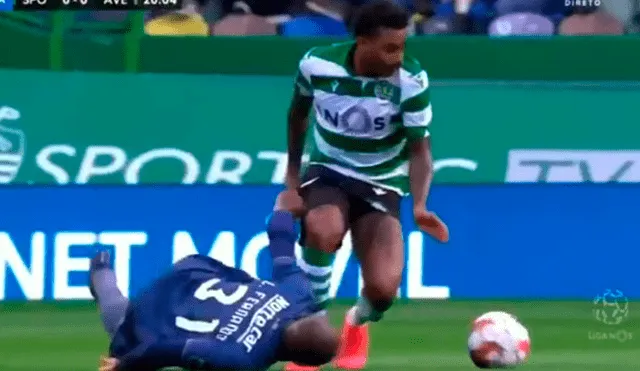 Futbolista del Sporting Lisboa vivió momento vergonzoso durante partido por la Liga de Portugal.
