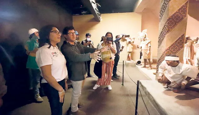 La casa del señor. La ministra visitó el célebre Museo Tumbas Reales de Sipán. Foto: difusión