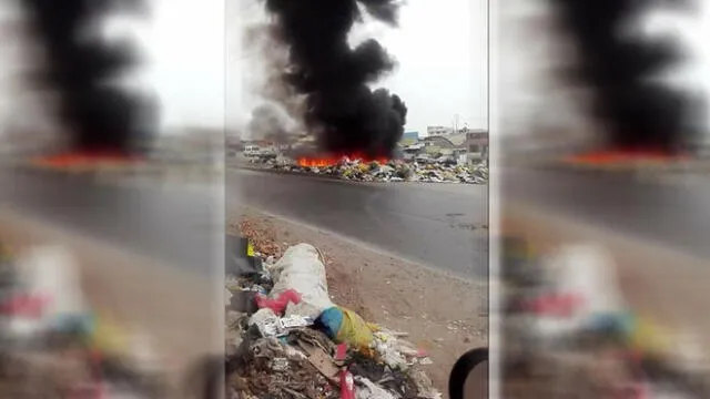 Basura en VMT: culpan al alcalde de incinerarla en plena calle