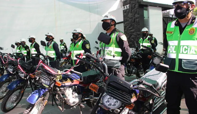 Motocicletas donadas serán destinadas para las diligencias y seguimiento de casos de Violencia Familiar. Foto: PNP
