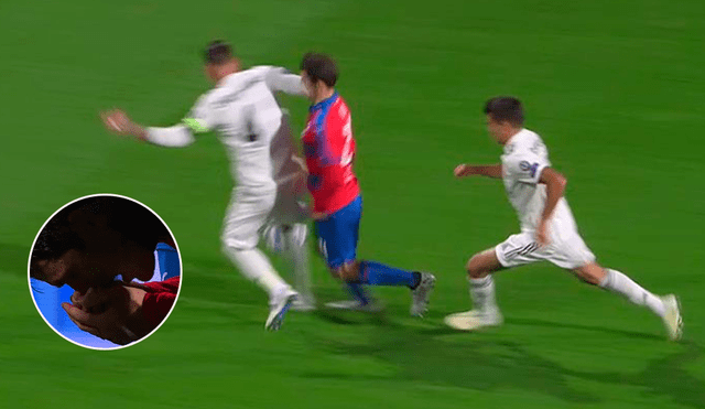 Sergio Ramos dejó sangrando a rival tras codazo por la Champions League [VIDEO]