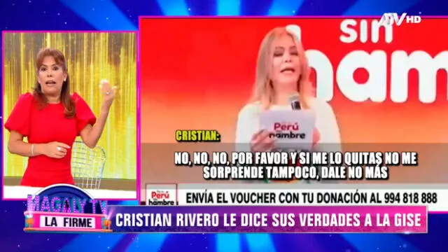 La conductora de televisión arremetió contra Gisela Valcárcel en su programa. Foto: captura ATV