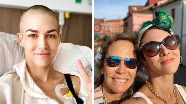 La actriz, quien fue diagnosticada con cáncer de mama se mostró muy feliz con su madre.