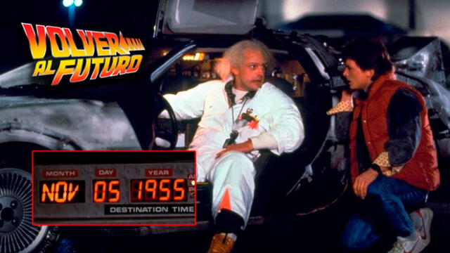 Doc Brown explica a Marty sobre los viajes en el tiempo. Créditos: Composición