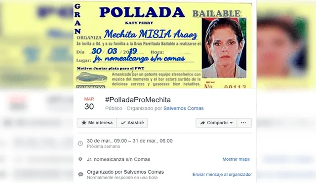 Facebook viral: usuarios organizan 'pollada bailable' profondos para Mercedes Aráoz [FOTOS] 