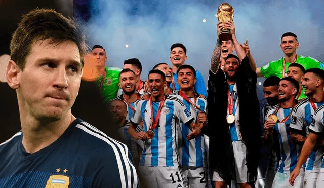 Lionel Messi levantó su primera Copa del Mundo a los 35 años con Argentina. Foto: composición GLR/AFP