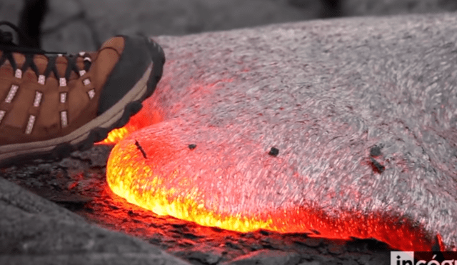 YouTube Viral: Hombre pisa ardiente lava de volcán activo y ocurre esto [VIDEO]