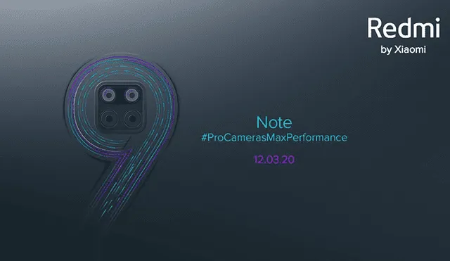 El nuevo Redmi Note 9 será presentado el próximo 12 de marzo.| Foto: Xiaomi