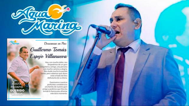 La orquesta Agua Marina se pronunció con un emotivo mensaje por la muerte del cantante Tomás Espejo | FOTO: Facebook