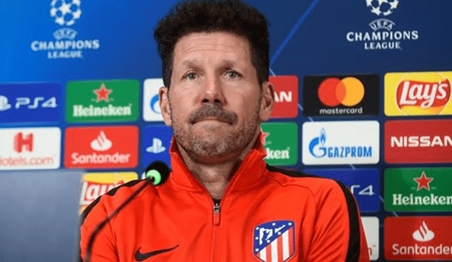 Simeone en rueda de prensa previa al partido. Crédito: Reuters