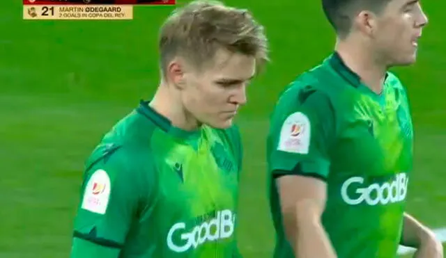 Odegaard marcó el primer gol de la Real Sociedad ante el Real Madrid. Foto: Captura