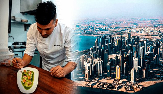 Bryan Bartolomé es un peruano que labora como cocinero en el restaurante La  Mar de la ciudad de Doha, Qatar. Foto: composición LR/Bryan Bartolomé/Facebook