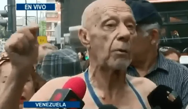 Abuelos de Venezuela protestaron: "me estoy muriendo de hambre, auxilio" 