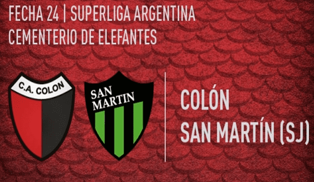 Colón y San Martín se repartieron puntos en la penúltima fecha de la Superliga Argentina