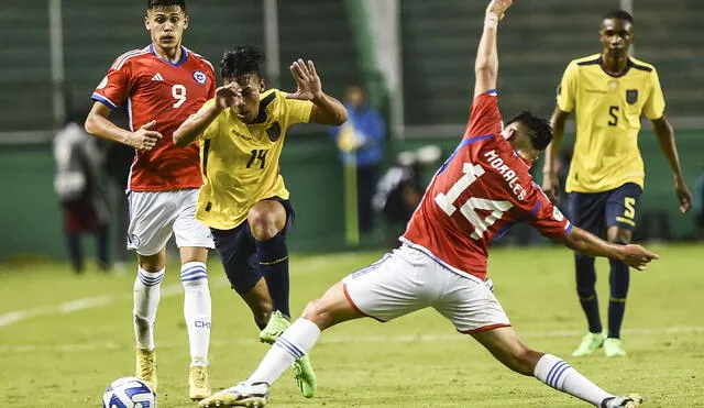 Chile y Ecuador son parte del grupo B  del Sudamericano Sub-20. Foto: AFP