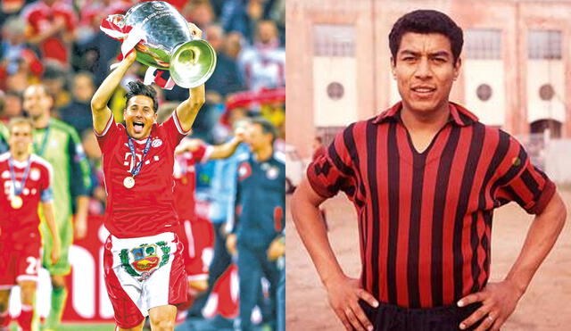 Los peruanos que estuvieron una final de Champions League son Claudio Pizarro y Víctor Benítez. Foto: Archivo Composición