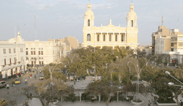 Vista de la plaza de armas de Chiclayo. Foto: Andina