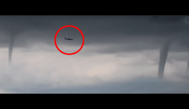 YouTube: avión esquiva tres enormes tornados para poder aterrizar de emergencia [VIDEO]