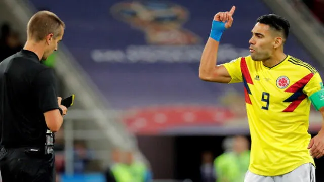 Radamel Falcao arremetió contra el árbitro tras la eliminación de Colombia