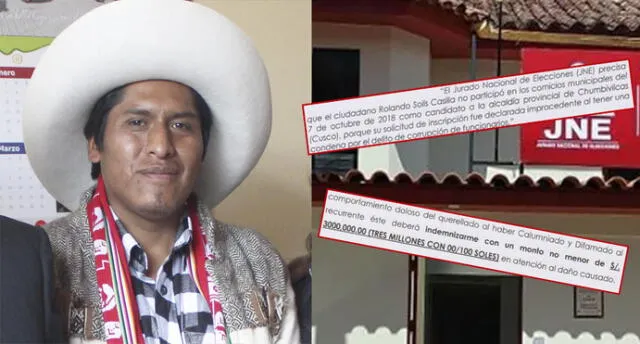 Cusco: excandidato exige millonaria indemnización al JNE