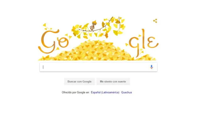 Google: Con un 'doodle' celebran el inicio del equinoccio de otoño