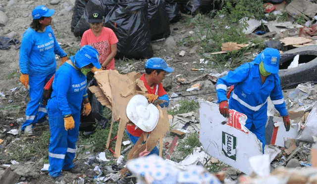 Municipalidad de SMP recogió toneladas de basura en el río Rímac [VIDEO] 