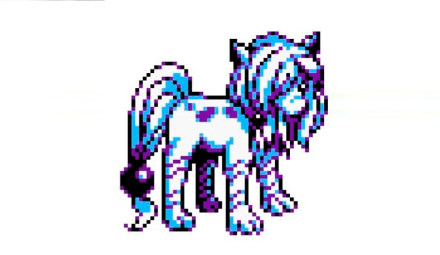 Sprite de Suicune en la beta de Pokémon Gold and Silver's de 1997.