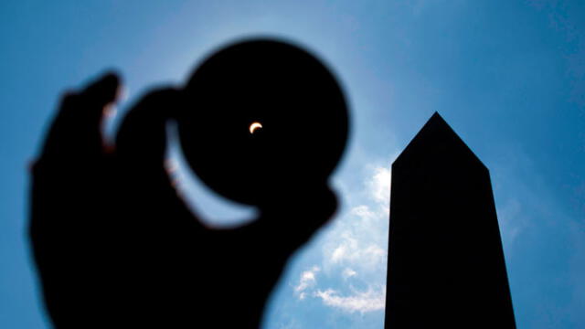 Eclipse solar en Estados Unidos el pasado 21 de agosto del 2017, en el millones de personas fueron testigos con el uso de gafas especiales. Foto: EFE.