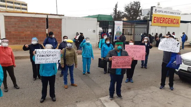 Protesta en Tacna se desató por falta de implementos de seguridad.