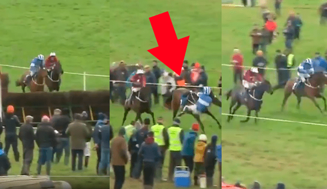 YouTube viral: jinete es lanzado hacia delante por caballo y aún así gana la carrera [VIDEO]