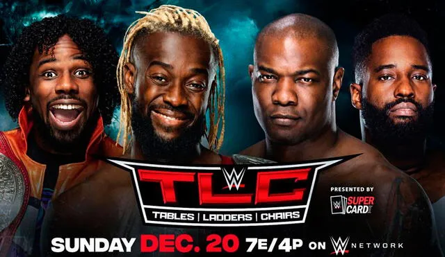 The New Day (Kofi Kingston y Xavier Woods) (c) vs. The Hurt Business (Shelton Benjamin y Cedric Alexander) luchan este domingo en TLC 2020. Foto: WWE