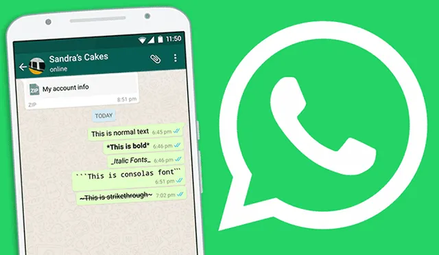 Aprende a personalizar la letra de todas tus conversaciones de WhatsApp. | Foto: Composición
