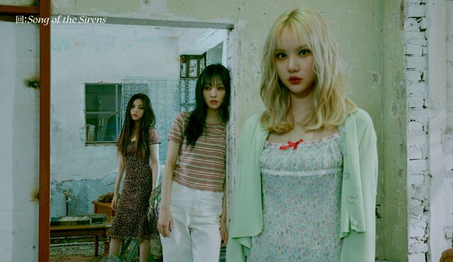 Las integrantes de GFRIEND en fotos conceptuales “Broken Room” para el décimo mini álbum “回: Song of the Sirens”. Crédito: Instagram