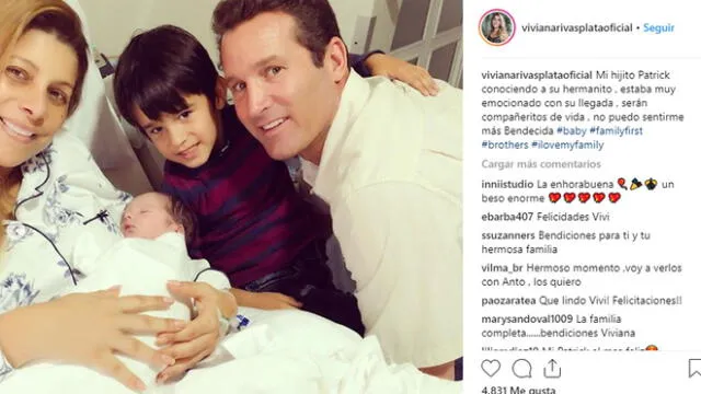 Viviana Rivasplata comparte foto de su segundo hijo recién nacido