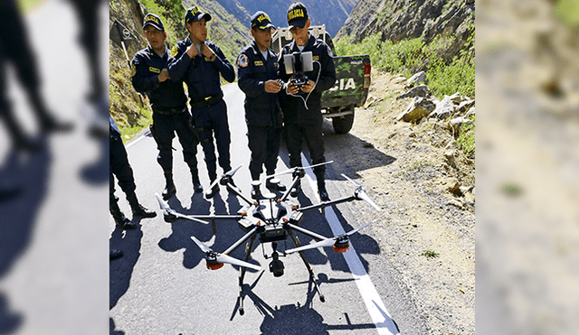 Equipo. Drone DJI Matrice de la División de Aviación de PNP. Foto: Roberto Ochoa.