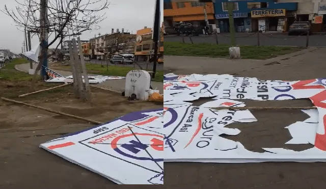 Elecciones 2018: carteles son destruidos y abandonados en la vía pública [VIDEO]