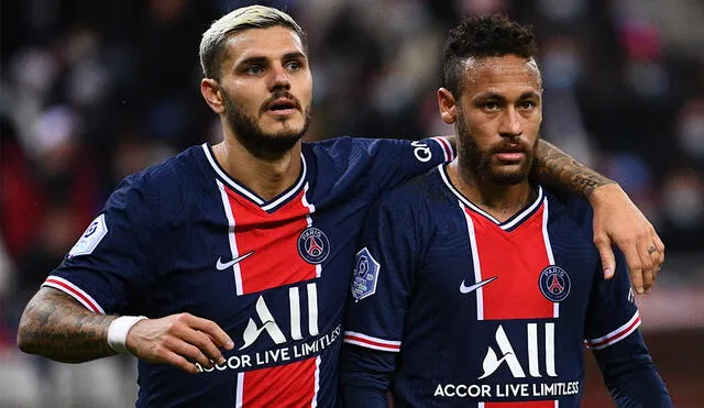 Neymar e Icardi sentenciaron la victoria del París Saint-Germain en la Ligue 1. Foto: AFP