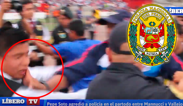 PNP denuncia a José Soto por agredir a uno de sus agentes en la final Mannucci – Vallejo [VIDEO]