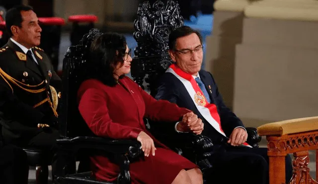 Presidente Martín Vizcarra y la primera dama Maribel Díaz. Foto: Renato Pajuelo / La República.