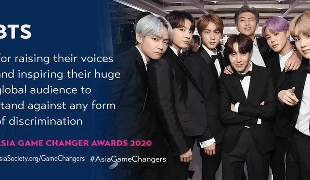 BTS, Asia Game Changer Awards 2020