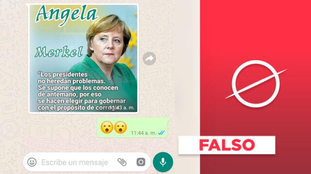 Viral sobre Angela Merkel en realidad era la frase de un tuitero colombiano.