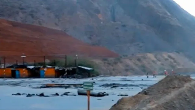 Relave de mina de Doe Run llega al río Mantaro. Créditos: Captura Canal N.